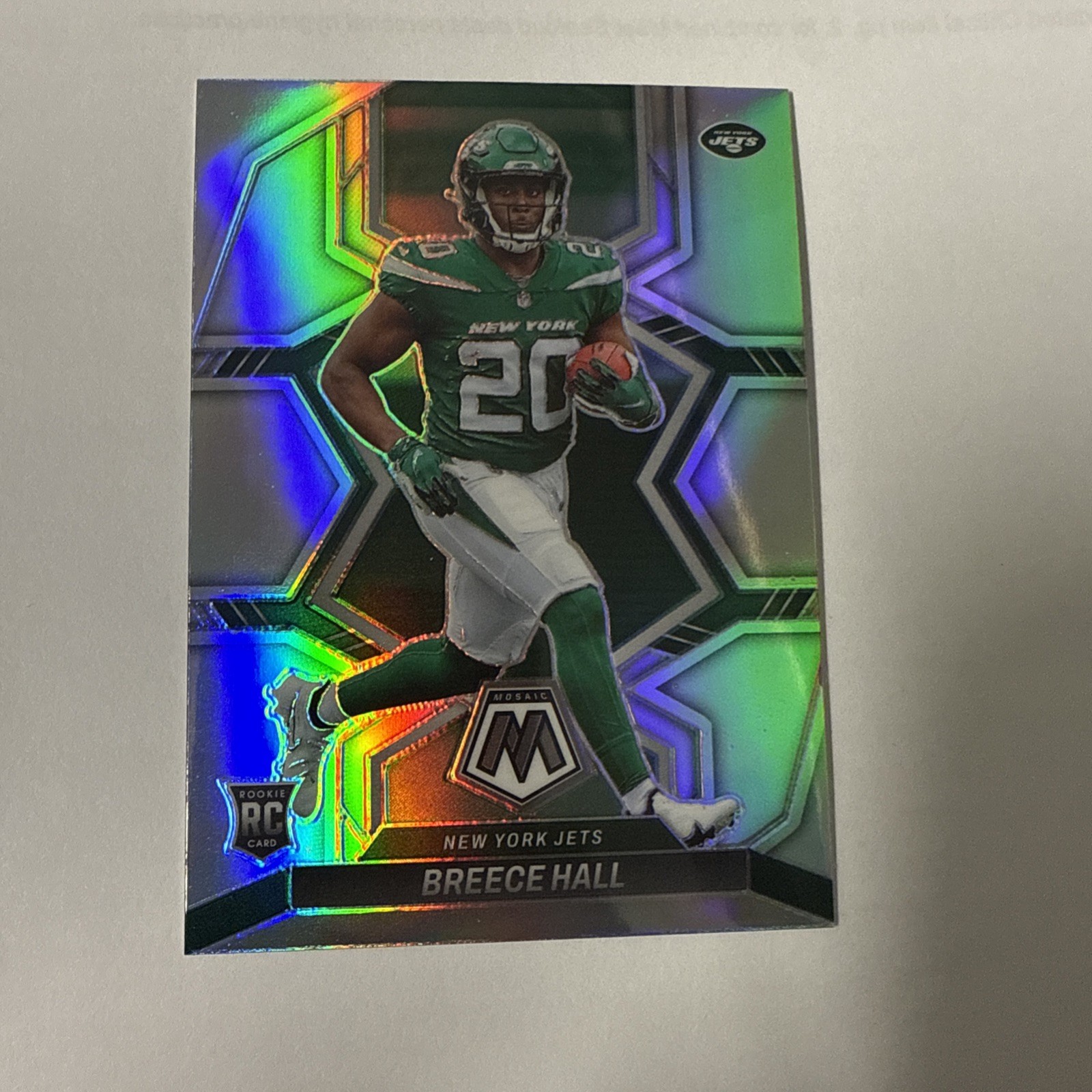 2022 Panini Mosaic - Rookie Breece Hall #307 Silver Prizm (RC) Jets Prizm RC