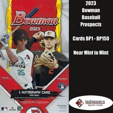 2023 Bowman Baseball Prospects -  Complete Your Set, Cards BP1-BP150 NM to Mint