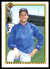 Dan Plesac 1990 Bowman #386 Brewers MLB READ FREE SHIPPING AutographDen