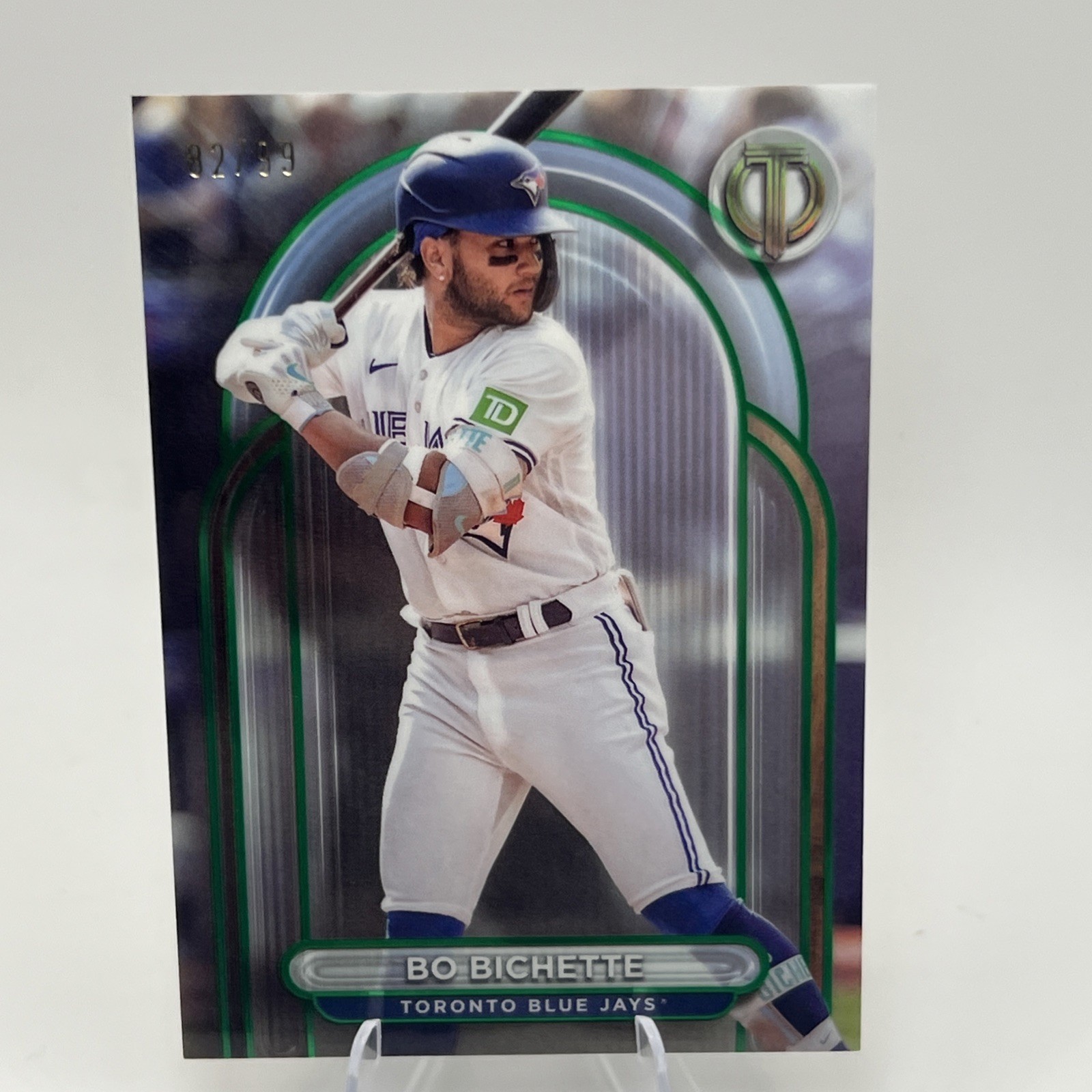 2024 Topps Tribute Bo Bichette Base Green Parallel /99 Toronto Blue Jays