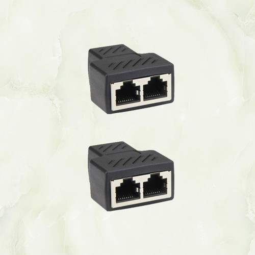 2PCS -Netzwerkkabelanschluss Splitter Connector Black Adapter Network Adapter - 第 6/12 張圖片