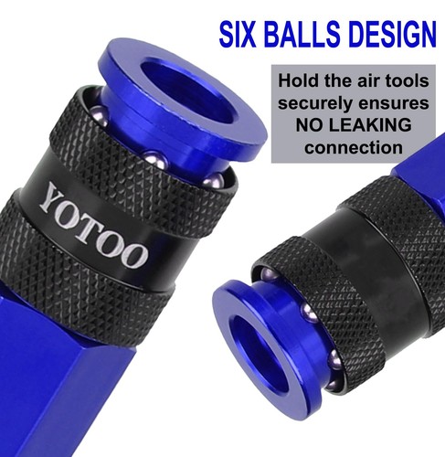 YOTOO 3-Way Air Manifold, Air Hose Splitter with Aluminum 3 Universal Quick C... - Picture 4 of 7