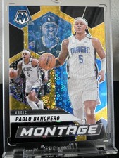 2024-25 Panini Mosaic Montage Paolo Banchero #11 Fast Break Gold Black Prizm 1/3