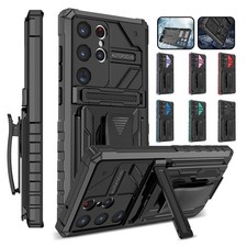 For Samsung Galaxy S25 S24 S23 S22 S21 Military Shockproof Belt Clip Case Cover