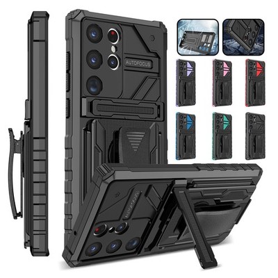 For Samsung Galaxy S25 S24 S23 S22 S21 Military Shockproof Belt Clip Case Cover