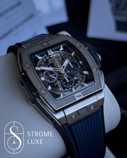 Hublot Spirit Of Big Bang 42 Blue Titanium Full Set Extra Strap 642.NX.7170.RX 10
