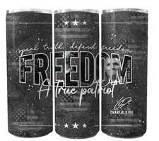 Turning Point Freedom Charlie Kirk Patriotic 20oz Tumbler Travel Insulated Mug