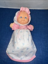 1992 Fisher Price Puffalump Kids NEWBORN Baby Doll Nightgown Bunting Vintage 12"