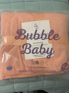 NWT Bubble Baby Peach Lush Bamboo Posy Quilted Blanket 26 X 35