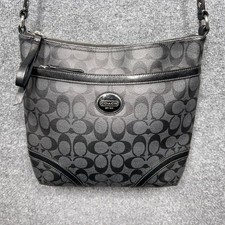 Coach Peyton Signature File Crossbody Bag Black Smoke Designer Classic F18926