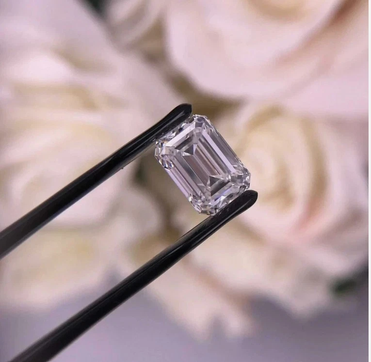 3 x 4 mm CVD Diamond 1 Pc Lab Grown Emerald IF Clarity 0.20 Ct D Color Certified - Image 4 of 4