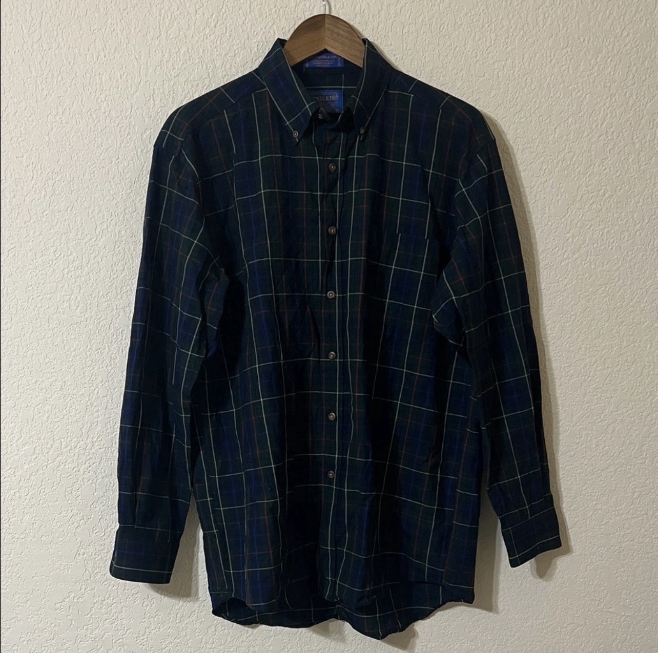 Pendleton Men's M Sir Pendleton Plaid Button Down… - image 1