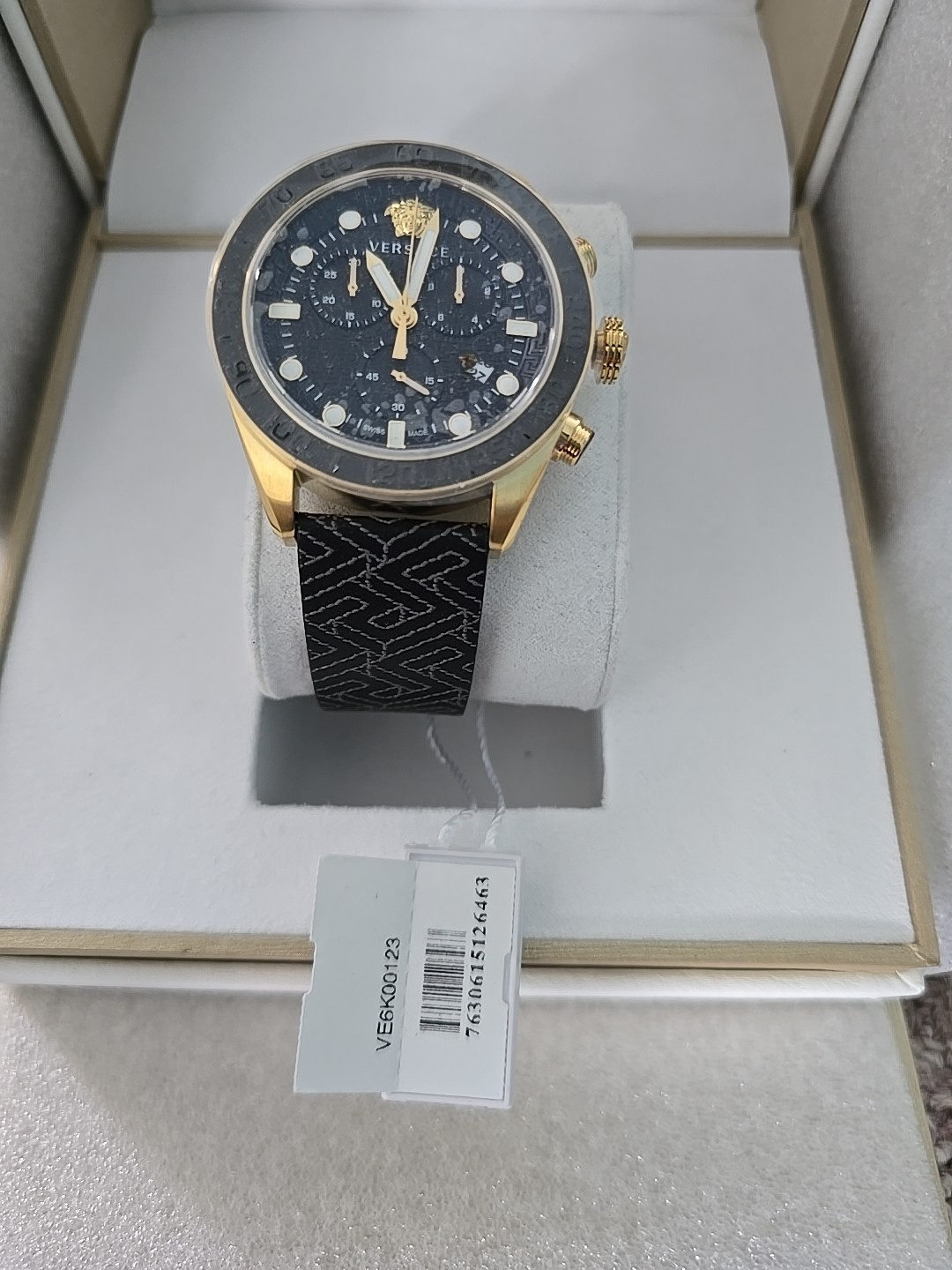 Versace Greca Dome Men's Grey Watch VE6K00123 New In Box