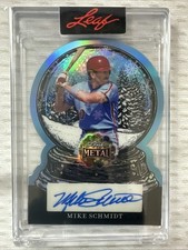 Mike Schmidt 2025 Leaf Happy Holidays Autograph Snow Globe #1/3 Phillies HOF SP