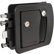 RV Door Lock Replacement | Class C Camper Door Latch Mechanical Lock - 1 Black