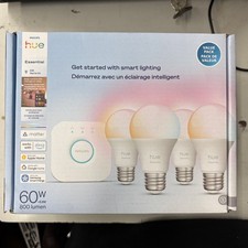 Philips Hue E26 Starter Kit NEW 60 weq Uses Only 8.8 watts 800 Lumens