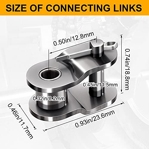 OIIKI Roller Chain Offset Link #40 8-Pack