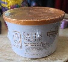 New Satin Smooth Calendula Gold Hard Hair Removal Wax with Tea Tree Oil - 14oz.