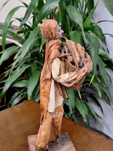 Vtg.Handmade Mexican Paper Mache Figurine~Old Woman Selling Veggies~12"... - Picture 6 of 6