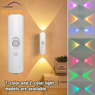 USB-C Rechargeable LED Motion Sensor Night Light Wireless Wall Lamp Stick On