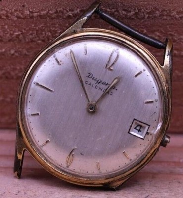 DUGENA CALENDAR CAL. OS 1064 REF. 1176 MEN'S WRIST WATCH 33.5mm FOR REPAIR (HS)