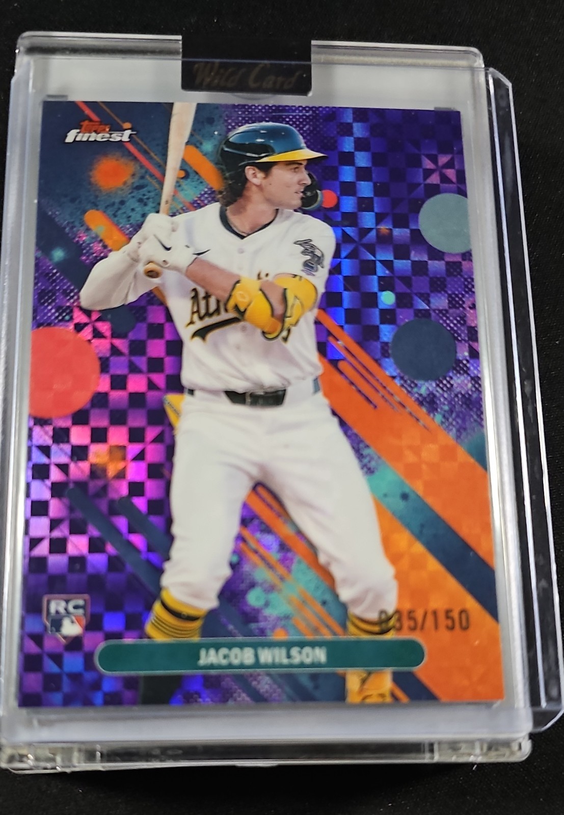2025 Topps Finest - Common Jacob Wilson #61 Purple Checkerboard Refractor /150