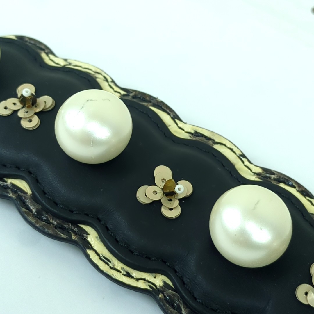 Fendi Leather Python Pearl Strap You Shoulder Str… - image 14