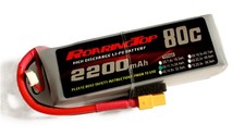 RoaringTop LiPo Battery Pack 80C 2200mAh 3S 11.1V XT60 Plug