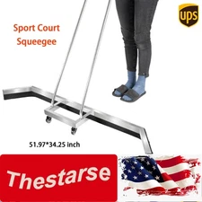 Tennis Court Squeegee With Wheels Rustproof Floor Water Sweeper Remover Pusher