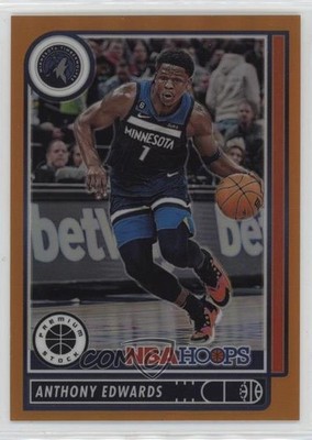 2022 Panini Chronicles Hoops Premium Stock Orange 41/75 Anthony Edwards #587 e0h