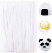 White Pipe Cleaners for Crafts, 200Pcs, Chenille Stems for DIY Projecets, Arts 