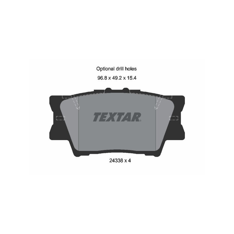 TEXTAR 2433801 Brake Pads Set Rear for Camry ES Avalon Corolla Matrix Aurion HS