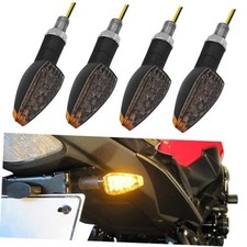Motorcycle Turn Signals 4PCS Motorcycle Blinkers LED Turn Signals Kit Amber