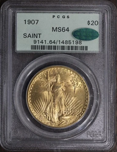 1907 (MS64 CAC) Saint Gauden's Double Eagle $20 PCGS OGH - First Year!