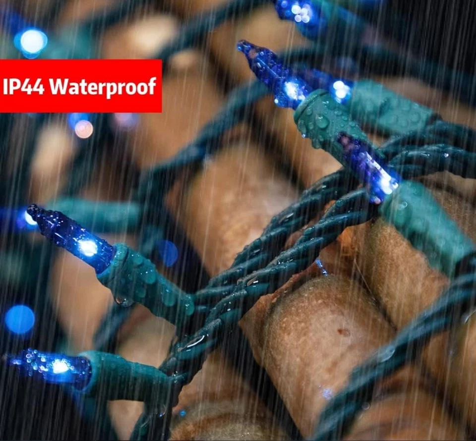 LAMPHOME Luz de Cordas de Natal, 100 unidades Mini Luz de Cordas Incandescente em 21,6 - Imagem 3 de 4