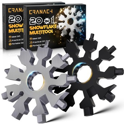 Stocking Stuffers for Men Snowflake Multitools - 20 in 1 Multi Tool Christmas...