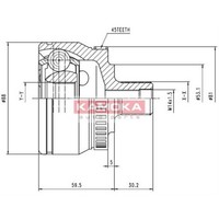 Kamoka Gelenksatz Antriebswelle Radseitig FüR Audi A4 8D2 B5 VW Passat 3B2