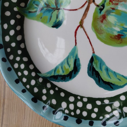 Nathalie Lete Anthropologie Pomme Apple Plate 25CMS DIAMETER - Picture 3 of 7