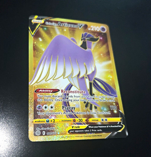 Galarian Articuno V 181/172 Gold Secret Rare Brilliant Stars Pokemon Card 2022