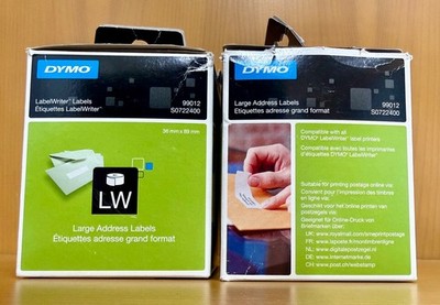 Etiketten und Bänder mit verschiedenen Breiten für den DYMO D1 Label Writer