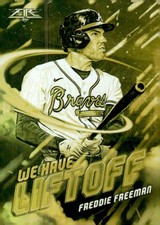 2021 Topps Fire #WHL-3 Freddie Freeman We Have Liftoff Gold Minted