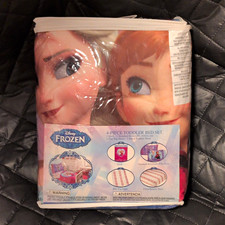 Disney Frozen 4-Piece Toddler Bed Bedding Set Girls Pink/Blue Polyester WM-JG5U