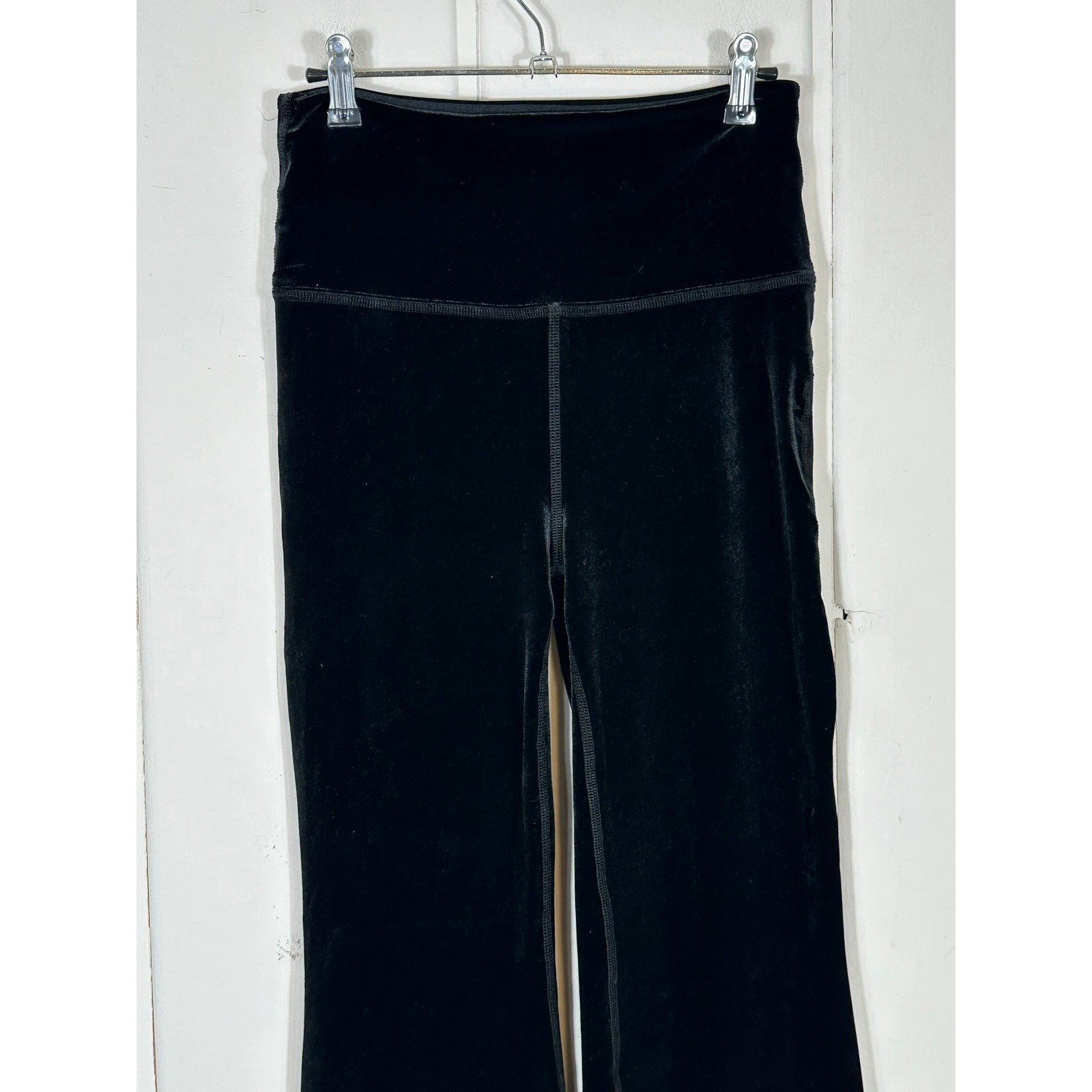 beyond-yoga converge velvet bell flare stretch pants
