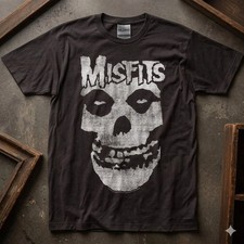 The Misfits Distressed Skull Mens Punk Tee