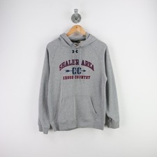 Under Armour Hoodie Size S Logo Printed Grey