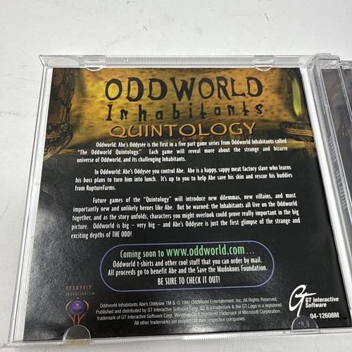 Oddworld Abe's Oddysee (PC Windows CD-ROM, 1997) OPEN BOX JEWEL CASE - Picture 4 of 12