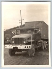 Vintage Photo MILITARY TRUCK 1950's Found Art DST89