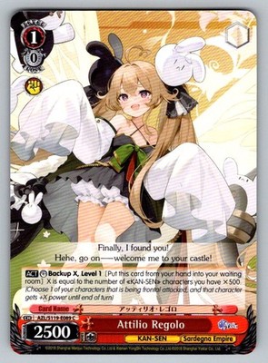 Attilio Regolo AZL/S119-E089 C C Azur Lane Vol. 2 Weiss Schwarz Near Mint