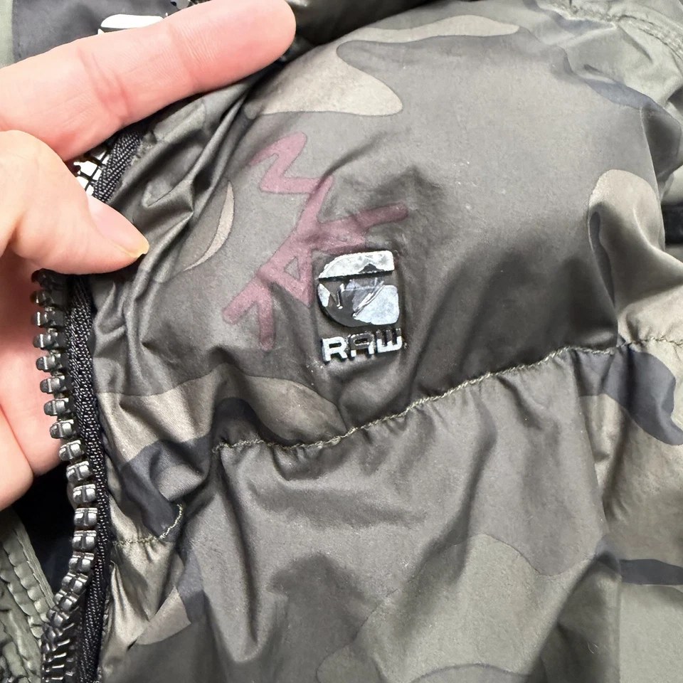 G-Star Raw Men’s XS Camo Puffer Vest Green Namic Lite Streetwear Utility Outdoor - Image 4 of 4