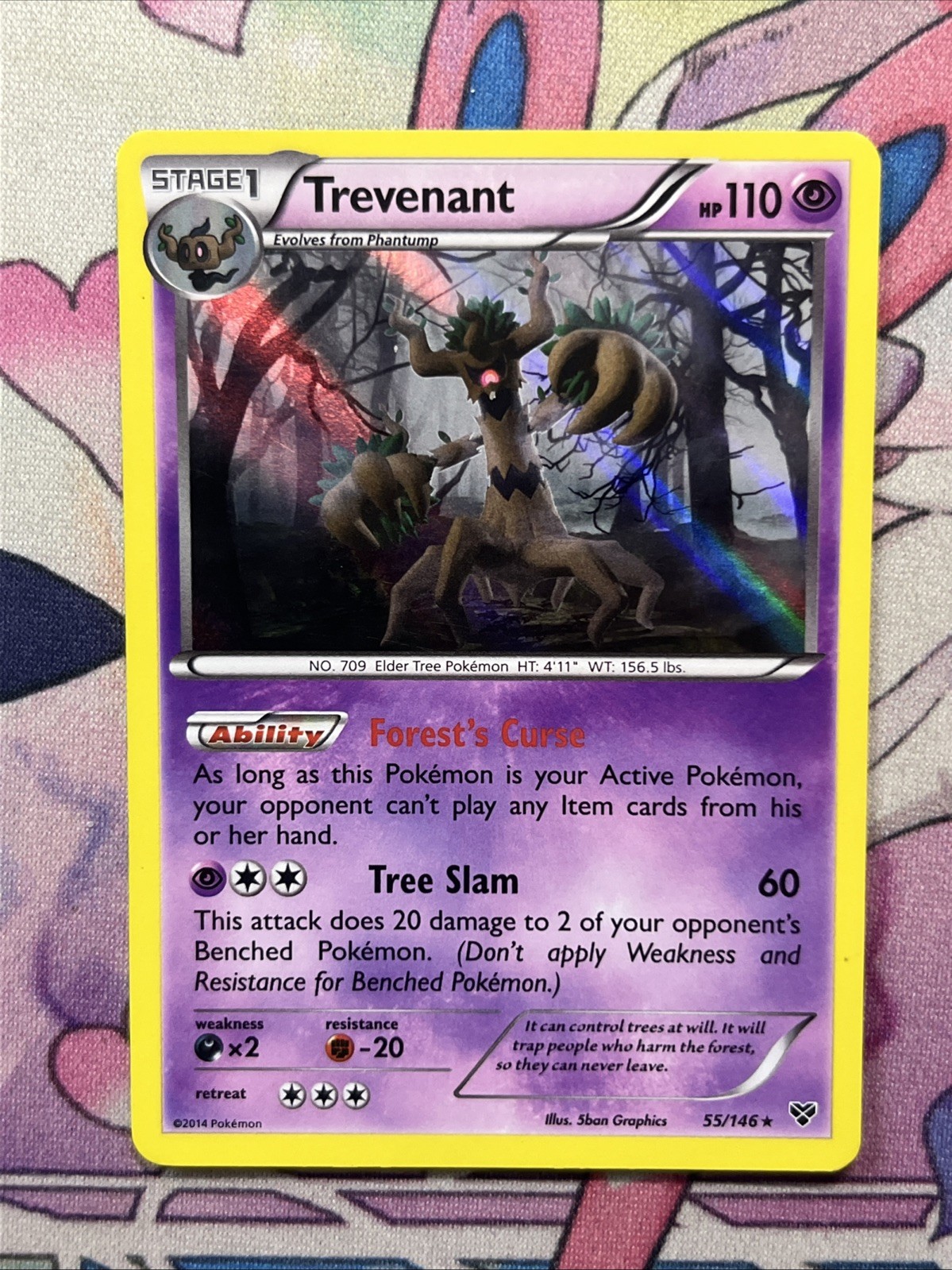 Trevenant - 55/146 - Pokemon XY Base Set Holo Rare Card VLP